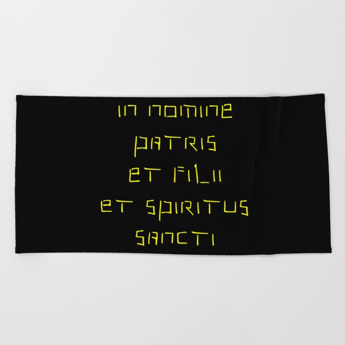 In nomine patris et filii et spiritus sancti 2 Beach Towel