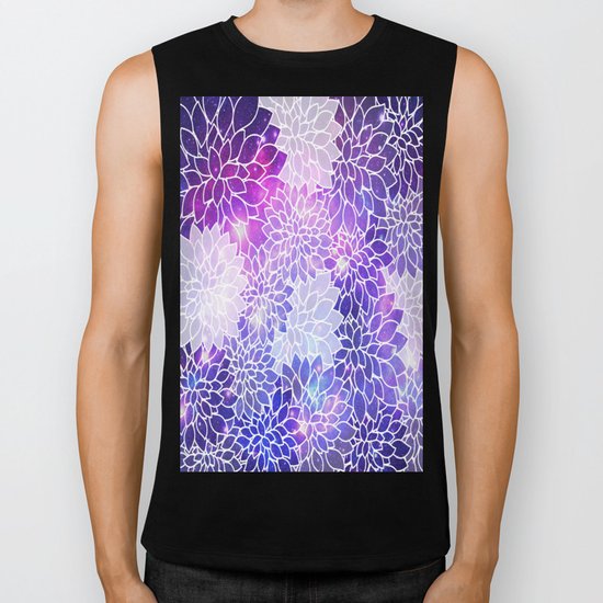 Space Dahlias Biker Tank