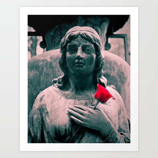 Cemetery love Art Print