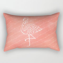 Awkward Flamingo (inverted) Rectangular Pillow