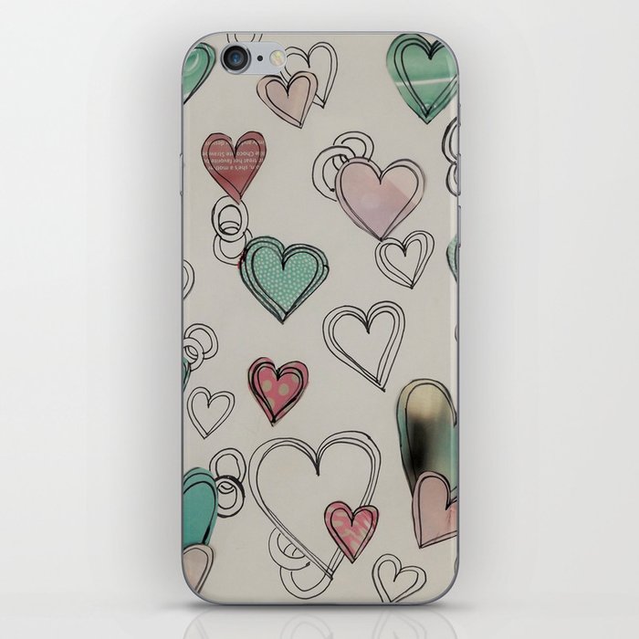 heart collage iPhone Skin
