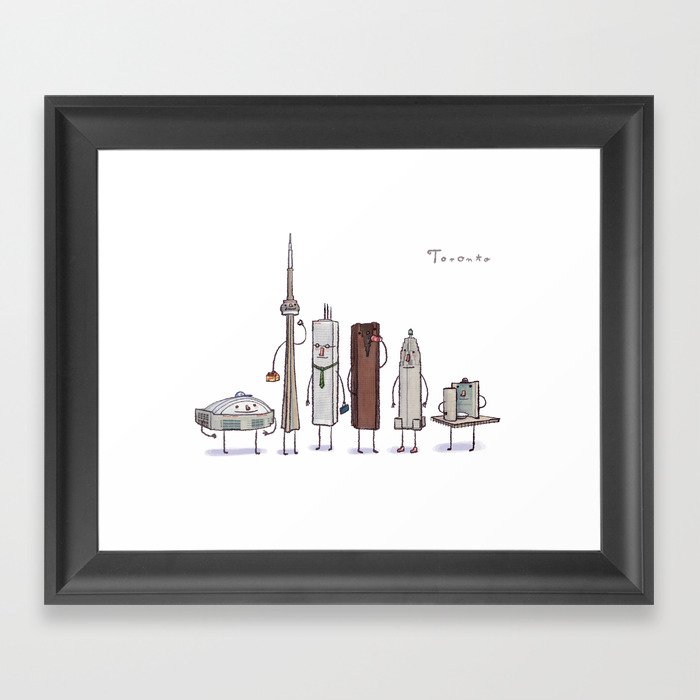 Toronto skyline art print Framed Art Print