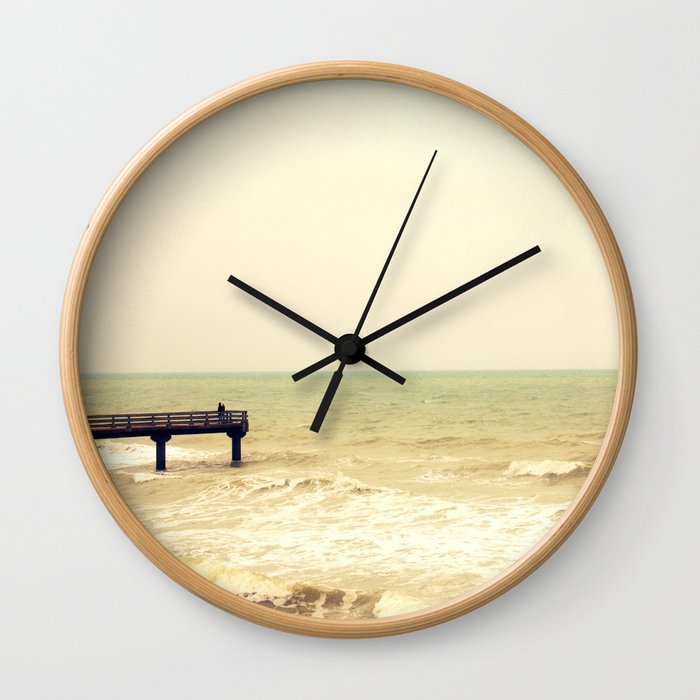 The pier is for fishing Wall Clock