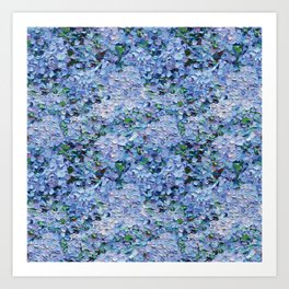 Nantucket Blues Patterned Floral Art Print