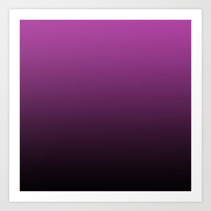 Bright To Dark Purple Ombre Gradient Art Print By Sunshineprints