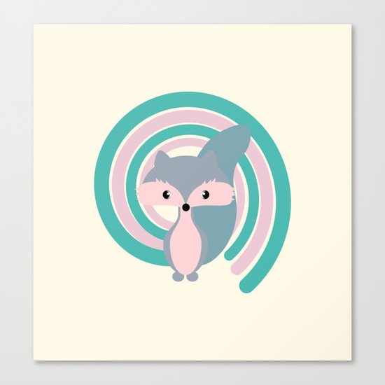 Silver fox Canvas Print