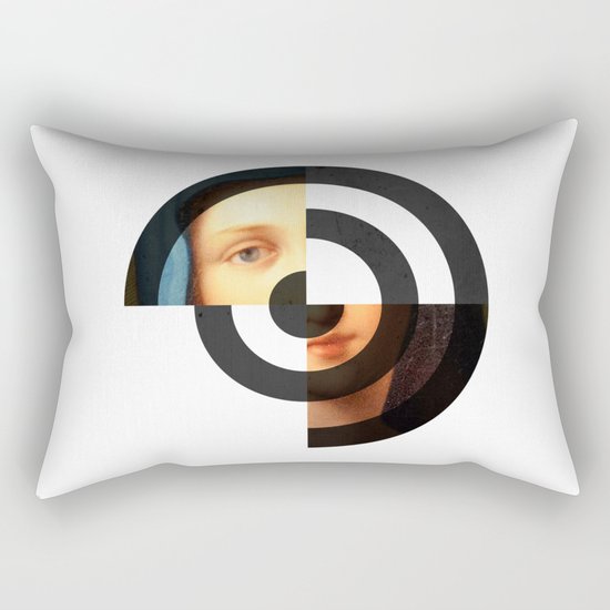 Abstract rings painting Rectangular Pillow