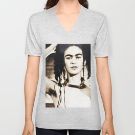 Frida Khalo V Neck T Shirt