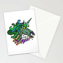 Zombie Unicorn Magic Stationery Card
