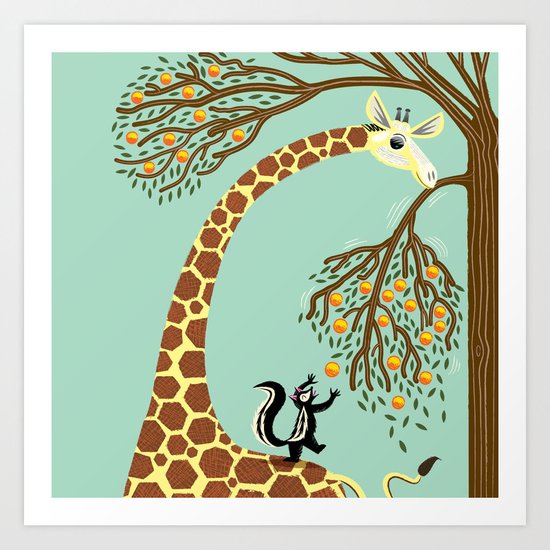 Lending A Neck Art Print