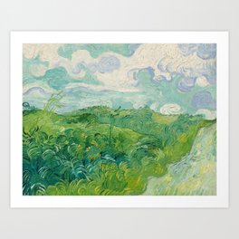Green Wheat Fields, Auvers, 1890, Vincent van Gogh Art Print
