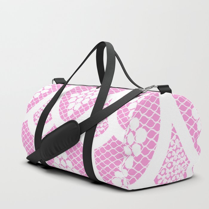 Palm Springs Poolside Retro Pink Lace Duffle Bag