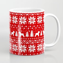 Soft Coated Wheaten Terrier Silhouettes Christmas Holiday Pattern Coffee Mug | Doglover, Wheatie, Softcoated, Pets, Wheaten, Christmassweater, Wheatenterrier, Animal, Wheatonterrier, Holiday 