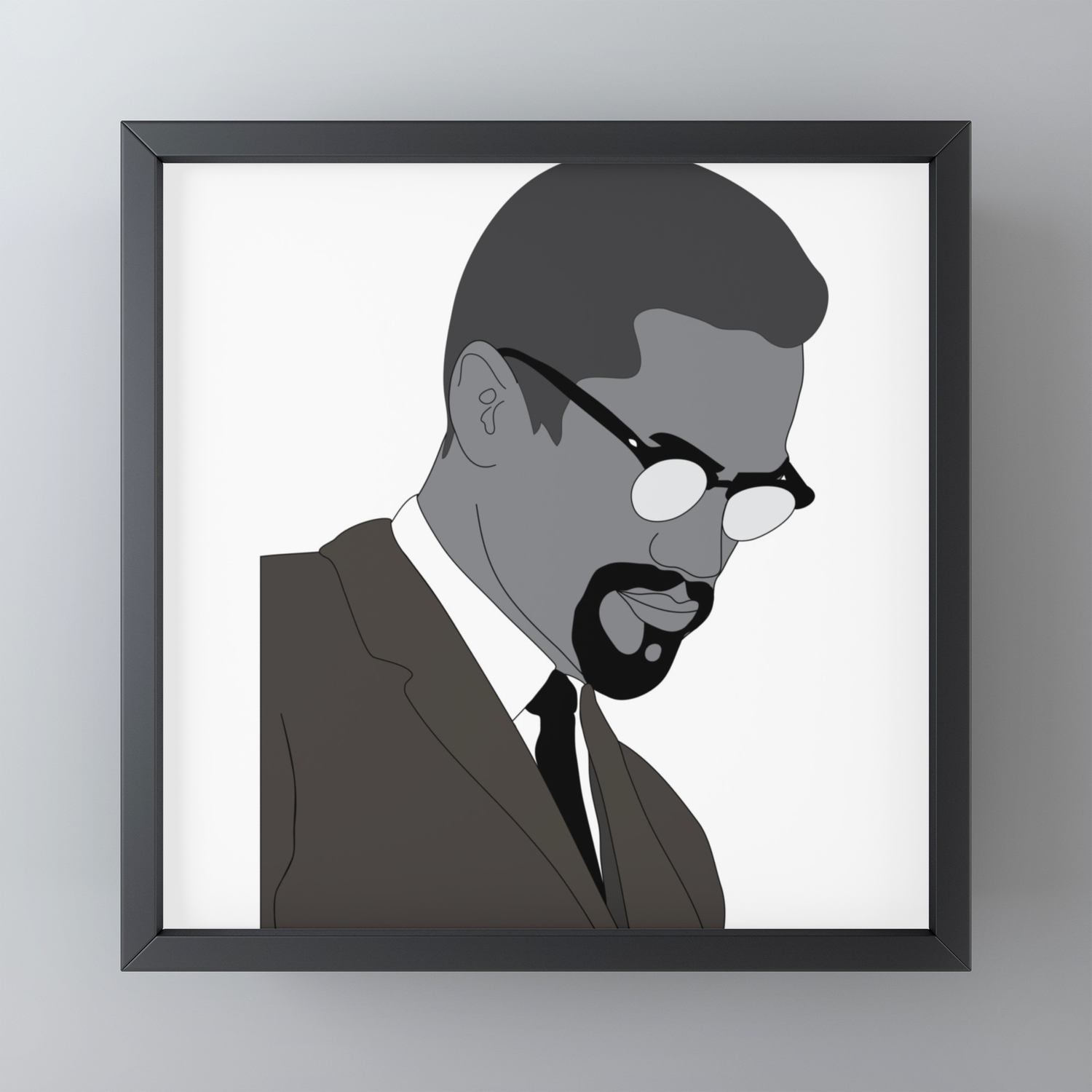 Malcolm X By Any Means Framed Mini Art Print By Prodbyaaronp Society6