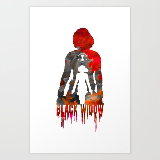 Black Widow Print Art Print
