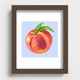 Peachy Pixels Recessed Framed Print