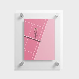 Pink Tennis Court  Floating Acrylic Print