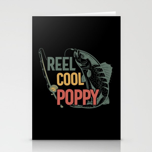 Reel Cool Poppy Funny Fishing Stationery Cards
