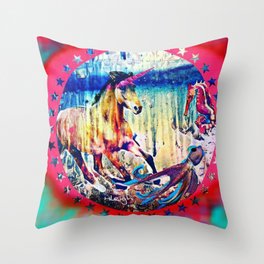 Unicorn And The Sea Throw Pillow