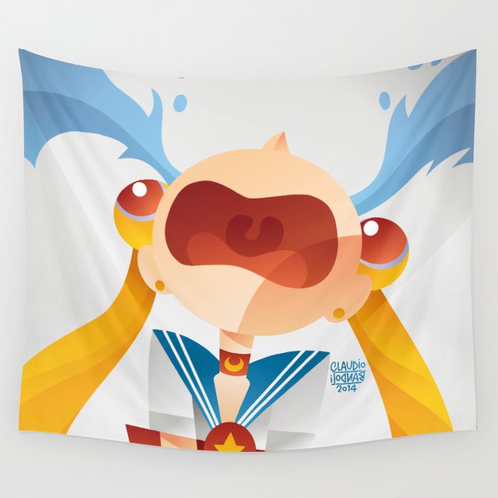 Crying Sailor Moon Wall Tapestry By Claudiobandoli Society6