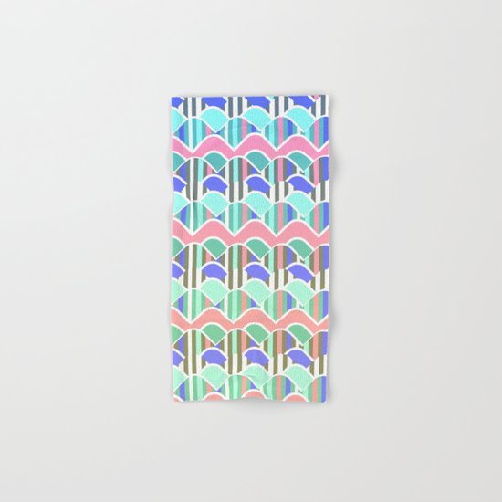 Colorful waves- upside down Hand & Bath Towel