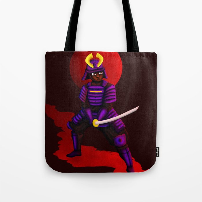 Re: Black and Blue Samurai Tote Bag