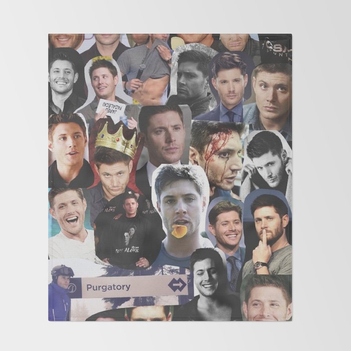 Jensen Ackles Collage Throw Blanket