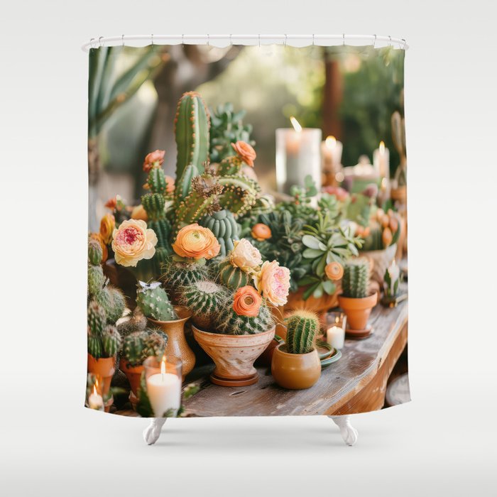 I Need More Cacti Shower Curtain