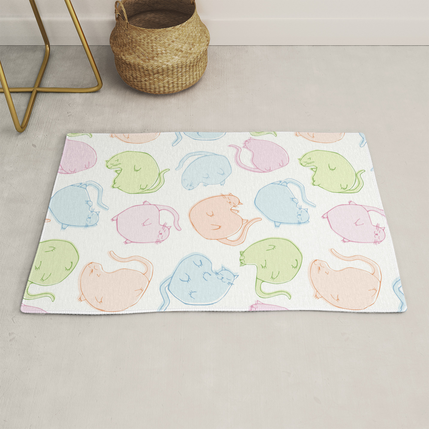 Cat Blobs Cats Rug By Floatinglemons Society6