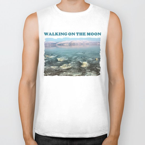Walking on the moon Biker Tank