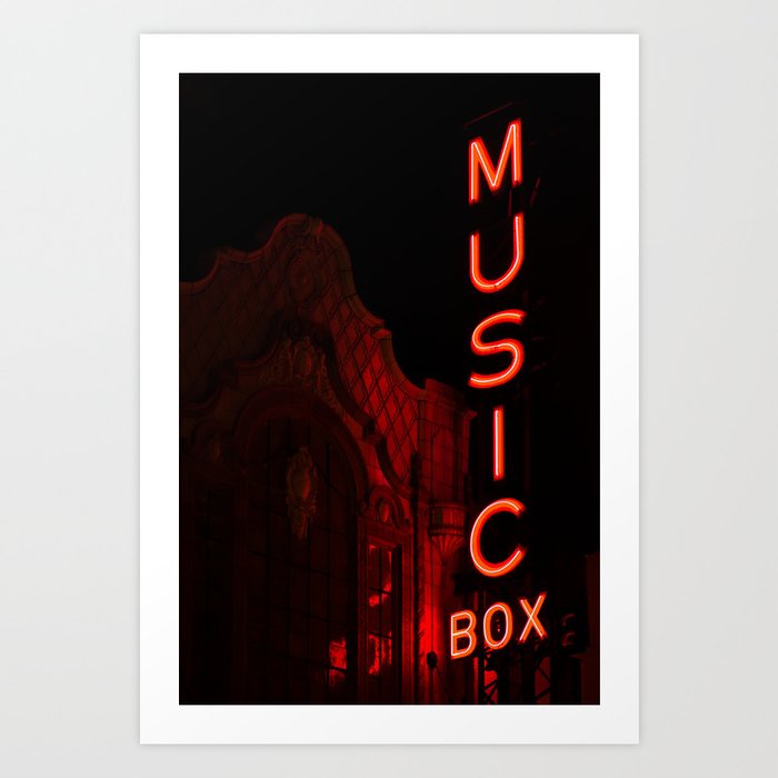 Music Box Arthouse Cinema Lakeview Chicago Art Print by Enzwell