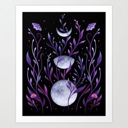 Phase & Grow - Purple Art Print