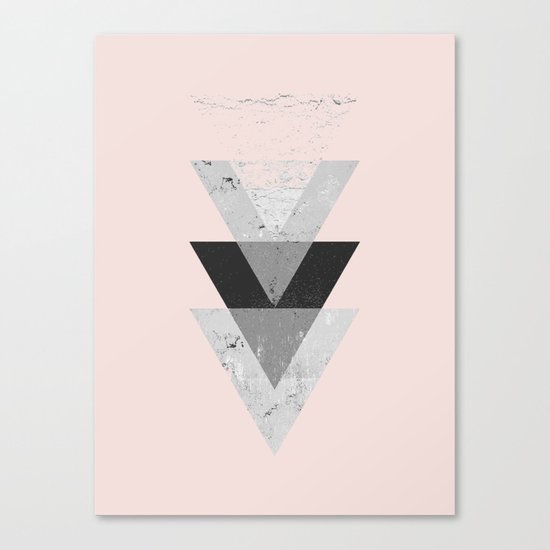 Inverted triangle geometric pattern Canvas Print