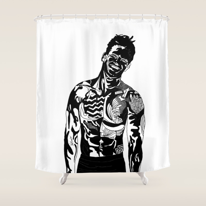 Inked Tattoo Guy Shower Curtain By Notsniw Society6