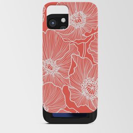 Coral Poppies iPhone Card Case