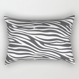 Gray Zebra Rectangular Pillow