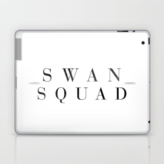 Swan Squad Black Laptop & iPad Skin