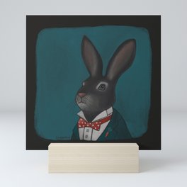 Mr O’Hare in a red bow tie  Mini Art Print