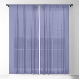 Beaded Blue Sheer Curtain