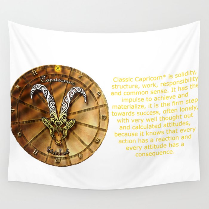Capricorn Horoscope Zodiac Astrology T-Shirt Wall Tapestry