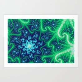 Evergreen Vortex Mandelbrot Fractal Art Print