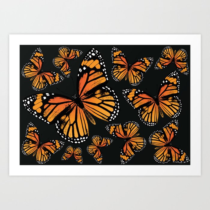 Monarch Butterflies | Monarch Butterfly | Vintage Butterflies | Butterfly Patterns | Art Print