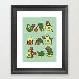 Avocado Yoga With The Seed Framed Art Print
