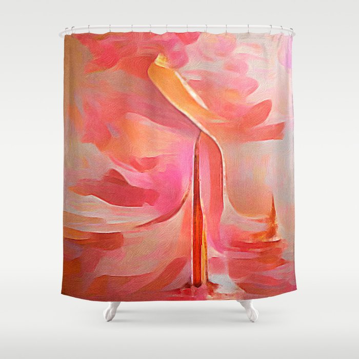 Pink Champagne Shower Curtain