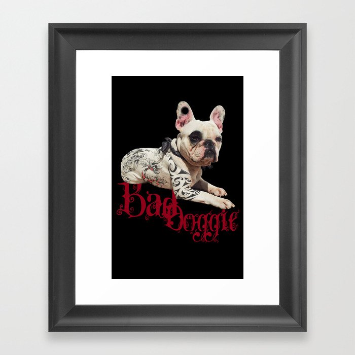 Bad Doggie Framed Art Print