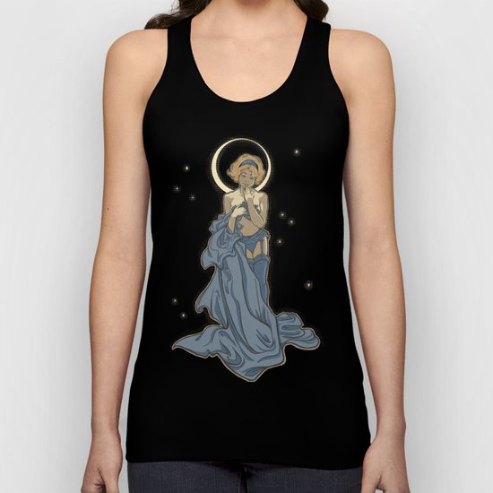 Mucha Pin Up Girl Unisex Tank Top