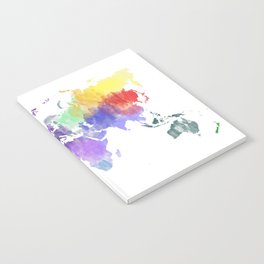 Colorful world map Notebook