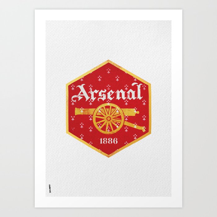 Reimagined Vintage Arsenal Badge Art Print By Danknorris Society6