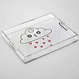 kawaii cloud Acrylic Tray