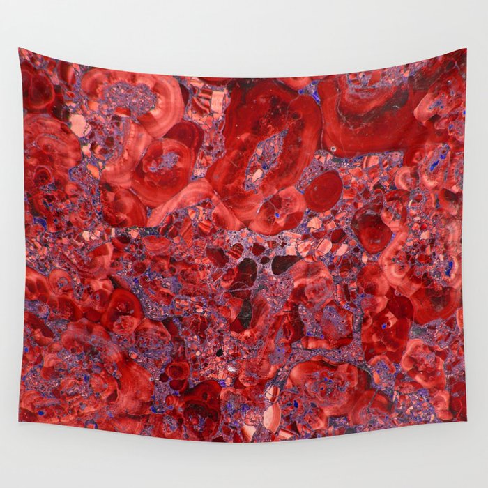 Marble Ruby Sapphire Violet Wall Tapestry